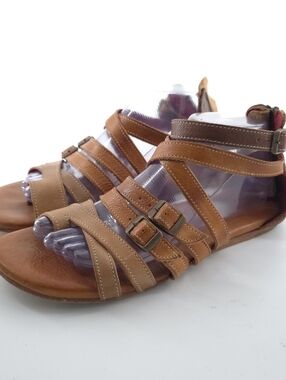 Bed Stu Miya Womens Brown Leather Gladiator Sandals Shoes Size 9.5